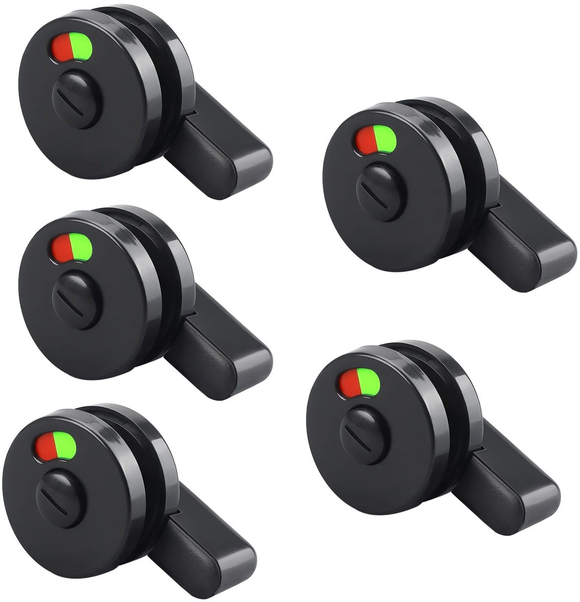 Dailygoods- Deurslot met Privacy Indicator - Deurslot Binnendeur - Deurslot Openbare Ruimtes - Deurslot 53mm - Duurzaam Nylon - Handvat Lock - Toilet Slot