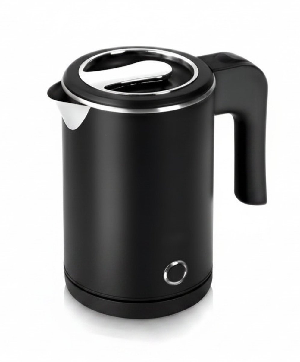 QORA® Reiswaterkoker - Mini Waterkoker - Kleine Waterkoker - Camping Waterkoker - Zwart - 12cm x 12cm x 15cm