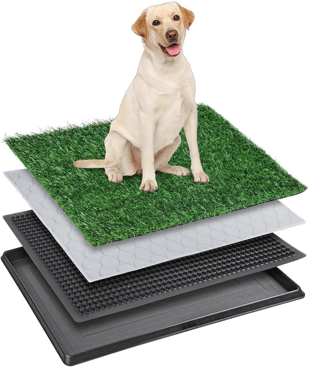 Dailygoods- Hondentoilet Kunstgras - 51 x 41 cm - Herbruikbaar - Wasbaar - Puppytoilet - Voor Binnen/Balkon