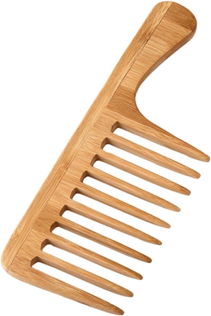 Heren Stylingkam - Bamboe Kam - Haar Definiëren - Brede Tand - 25.8 cm - Bruin