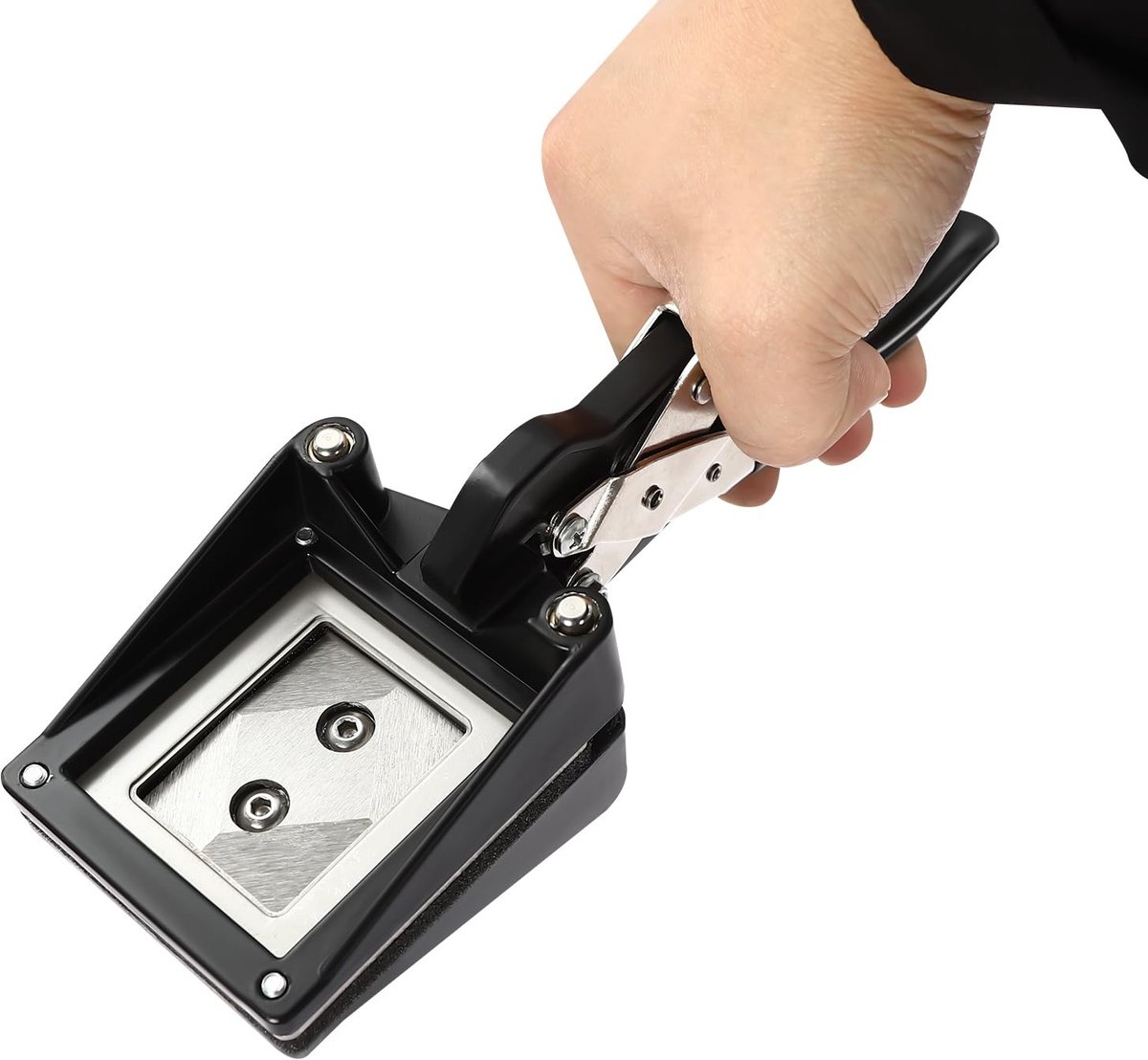 Dailygoods- Fotosnijder Draagbaar - Handheld Snijmachine - Pasfoto Snijder - Snijformaat 3,5 x 4,5 cm - Nauwkeurig Snijden - Comfortabel Gebruik