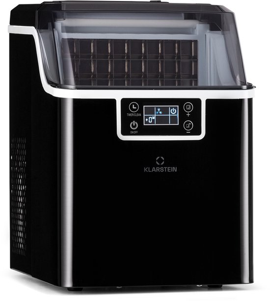 Klarstein IJsblokjesmachine Chios ca. 20 Kg/24H - IJsblokjes in maten S & L - LCD-Display - Watertank: 3,2 Liter - Uitneembaar ijsreservoir - Timerfunctie - Auto-clean functie - Zwart - IJsmachine - voor Bar voor Thuis - Snel van Klarstein — afbeelding 3