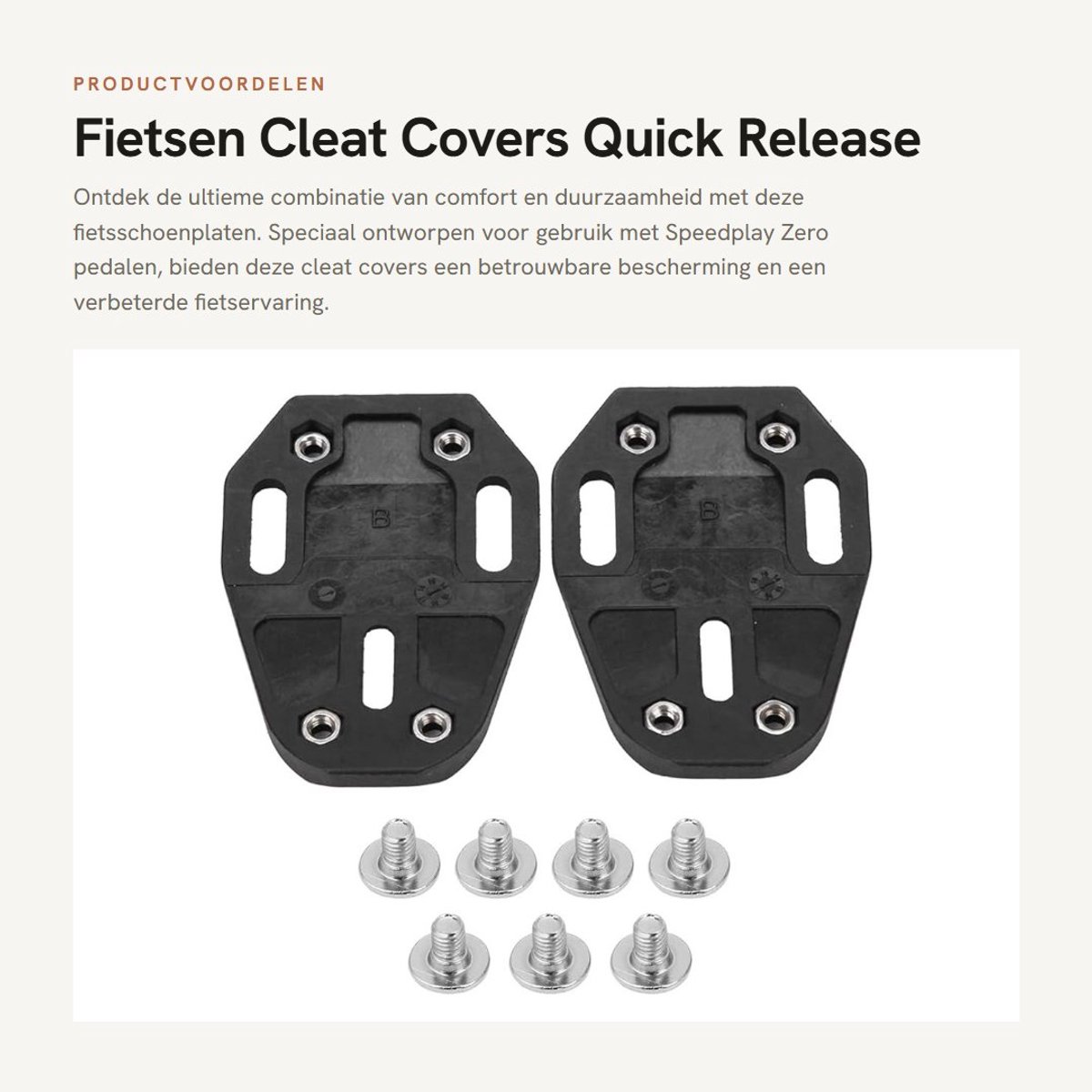 Dailygoods - Fietsen Cleat Covers - Quick Release Adapter - Nylon Pedaal Schoenplaten - Duurzaam en Corrosiebestendig - Lichtgewicht en Slipweerstand