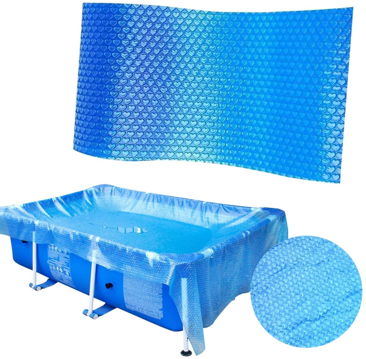Dailygoods - Zwembadafdekking op Zonne-energie - Rechthoekig, Warmte-isolerend en Duurzaam