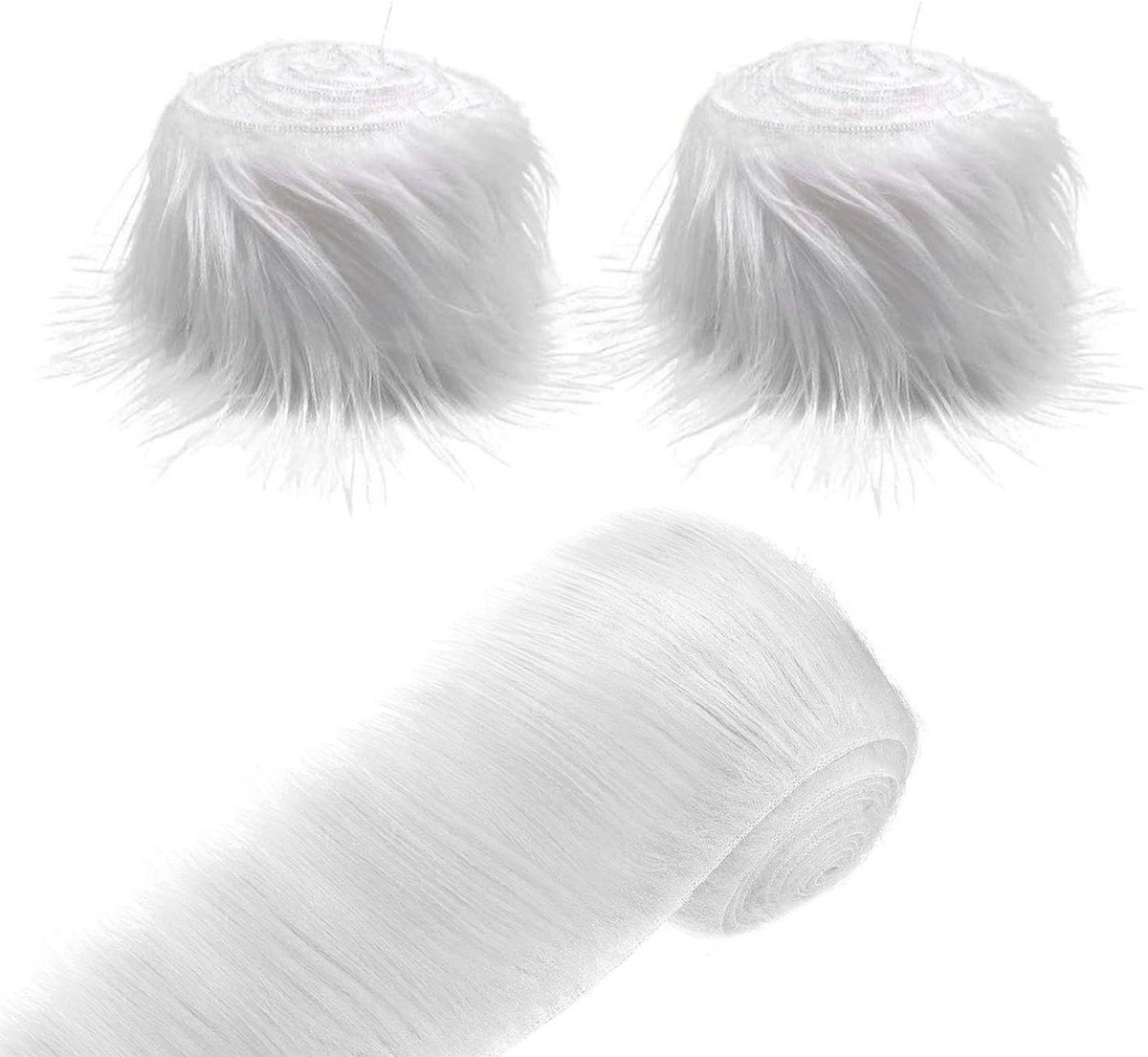 Solidchoice- Kunstbont - 3 Stuks - Zacht en Duurzaam - 5 x 150 cm - Geschikt voor Decoratie - Ideaal voor Kleding/Schoenen/Poppen - Nep Bont