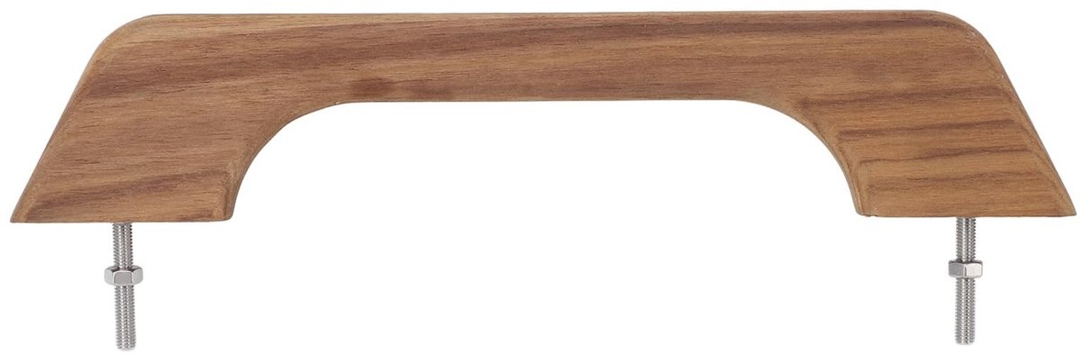 Solidchoice- Houten Leuning 12 Inch - Ergonomische Armleuning - Weerbestendig - Teak Houten - Boot/RV Accessoire - Unieke Esthetische Aantrekkingskracht - Bootleuning