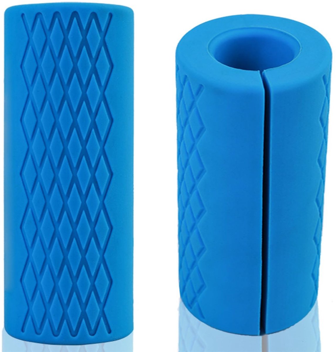 Solidchoice- Haltergrepen Antislip - Siliconen Grips - Lange Halter Handvat - Spieropbouw - Duurzaam - Lichtgewicht 10x5 cm - Gewichtheffen