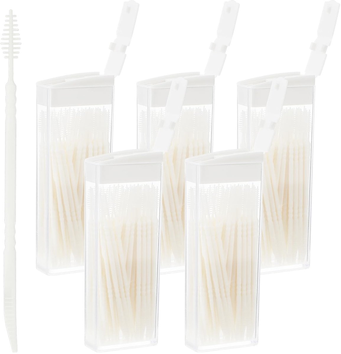 Solidchoice- Interdentale Borstels 300 Stuks - Tandenstokers/Draagbare Tandenstokers - Tandreiniging - Tussenruimtes - Kunststof - Hygiënisch - Tandenborstel