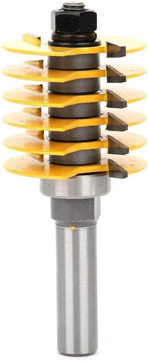Houtbewerking Freesbit met Lager voor Vingerlasverbindingen en Tong en Groef - 1/2 Inch Schacht