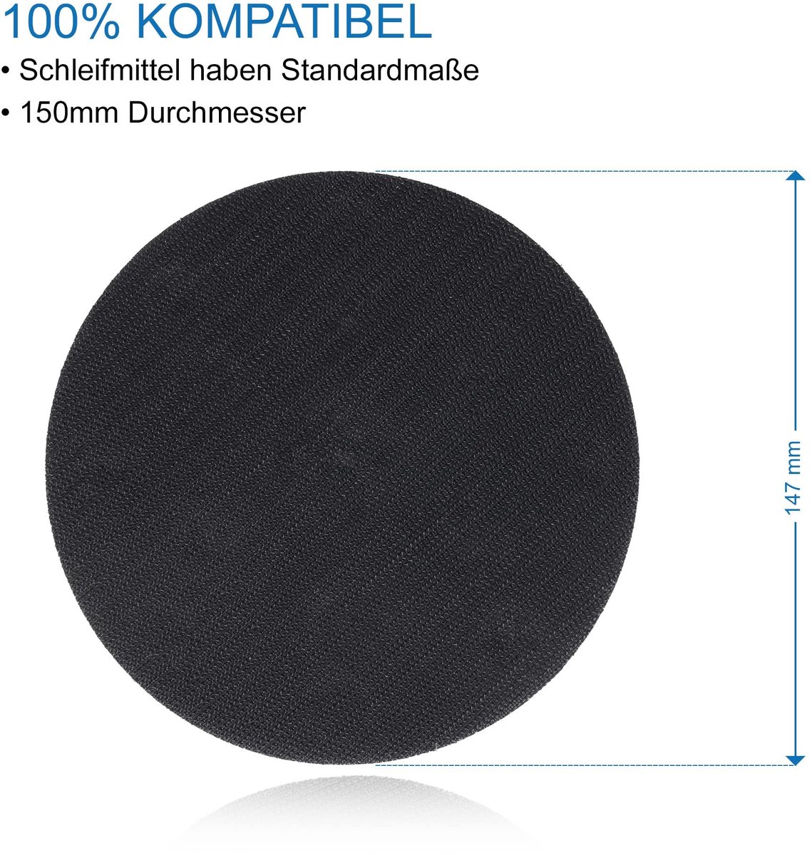 Dailygoods- Klittenband Zelfklevend 150 mm - Reserve Klittenband - Vervanging Schuurschijf - Professioneel Gebruik - Duurzaam - Robuust