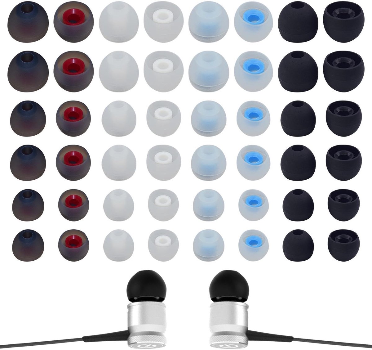 Dailygoods - Set van 24 Siliconen Oordopjes voor Geluidsisolatie