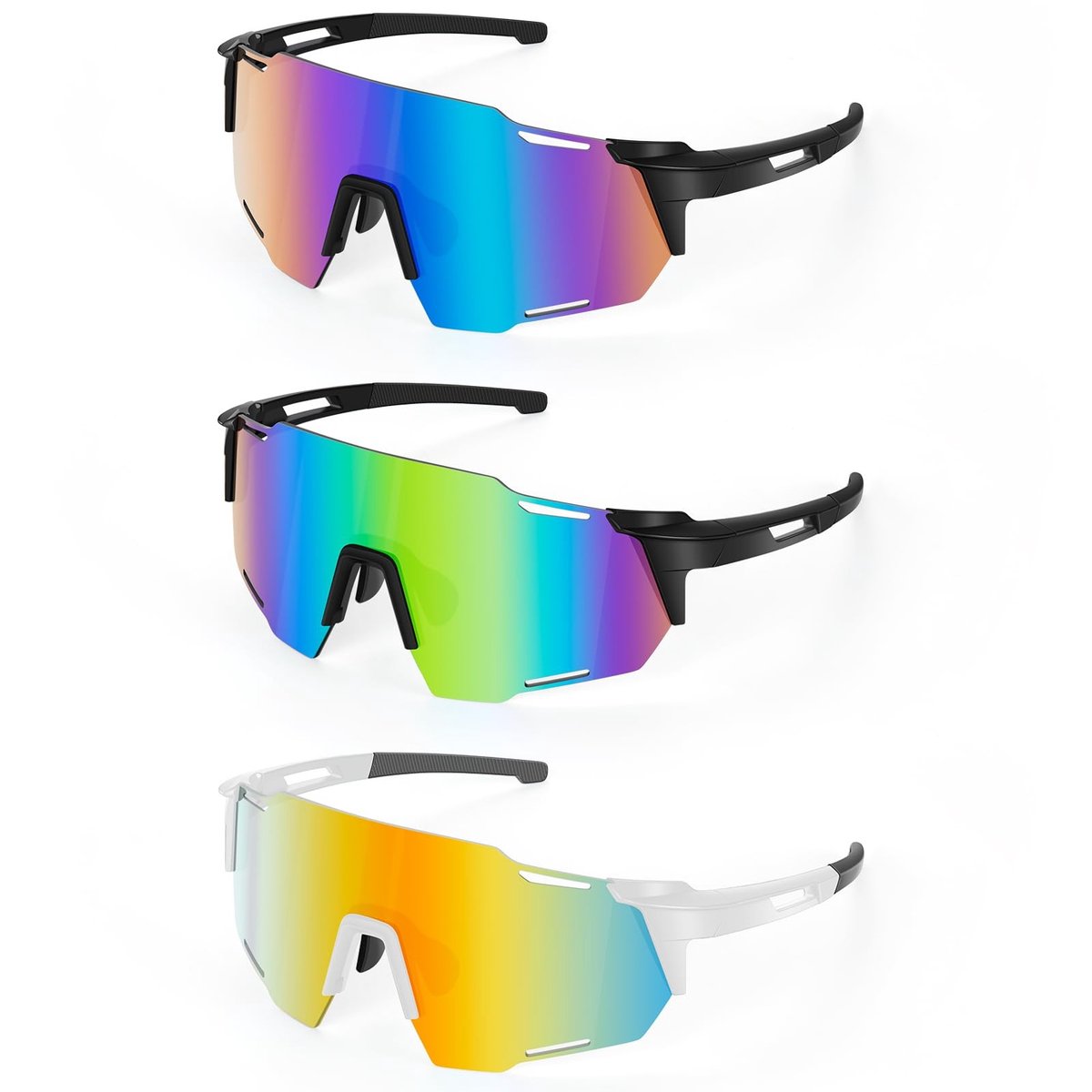 Dailygoods- Fietsbril Gepolariseerd - Sportbril - UV-bescherming - Waterdicht - Lichtgewicht - Duurzaam Polycarbonaat - Zonnebril