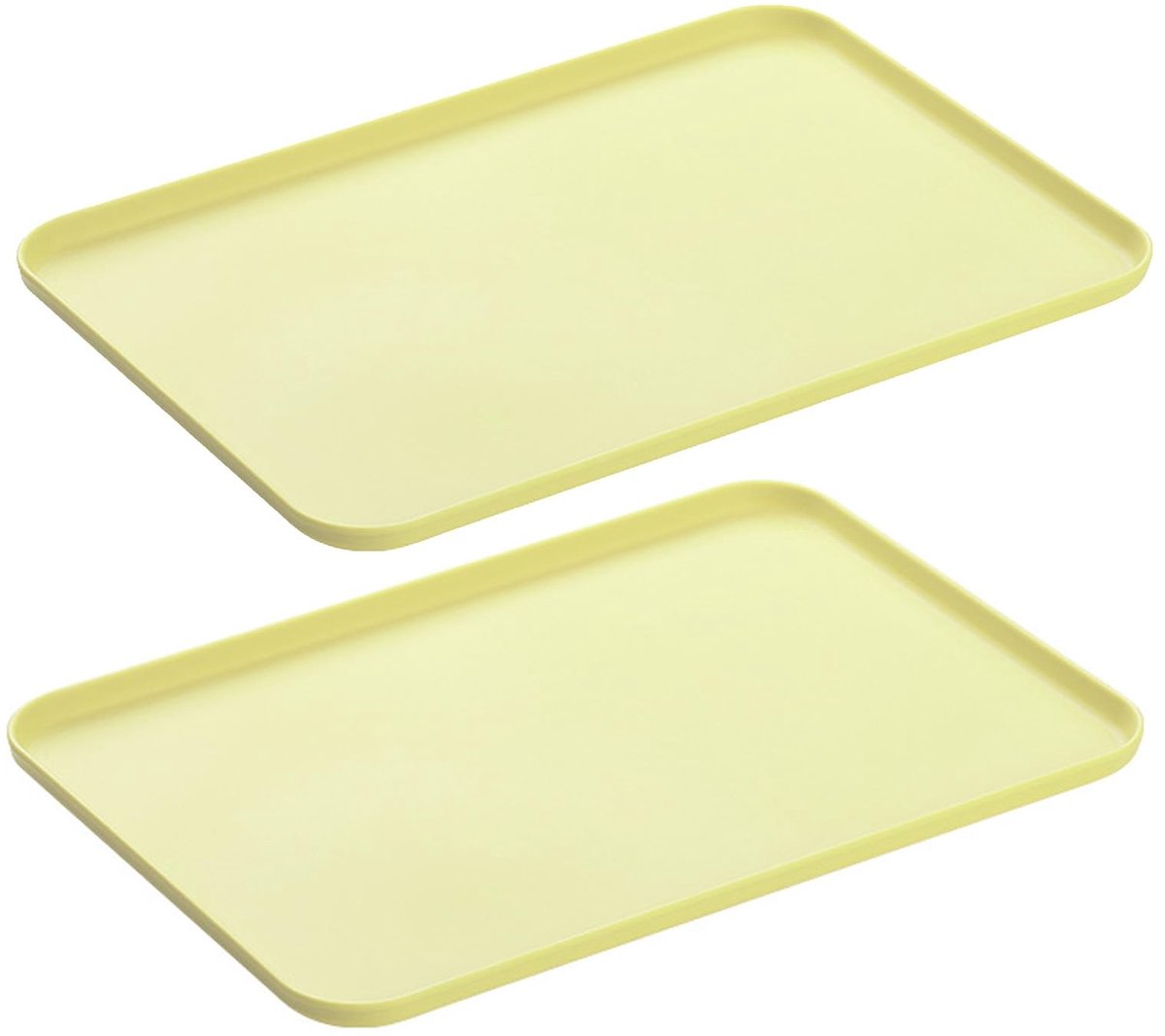 Dailygoods- Dienblad Geel - Rechthoekig - Herbruikbaar - Lichtgewicht - Gemakkelijk te Reinigen - Ideaal voor Picknick/Camping - Serveerblad