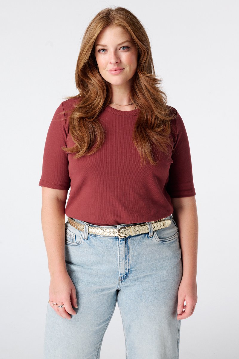 MS Mode Top Basic top van ribstof