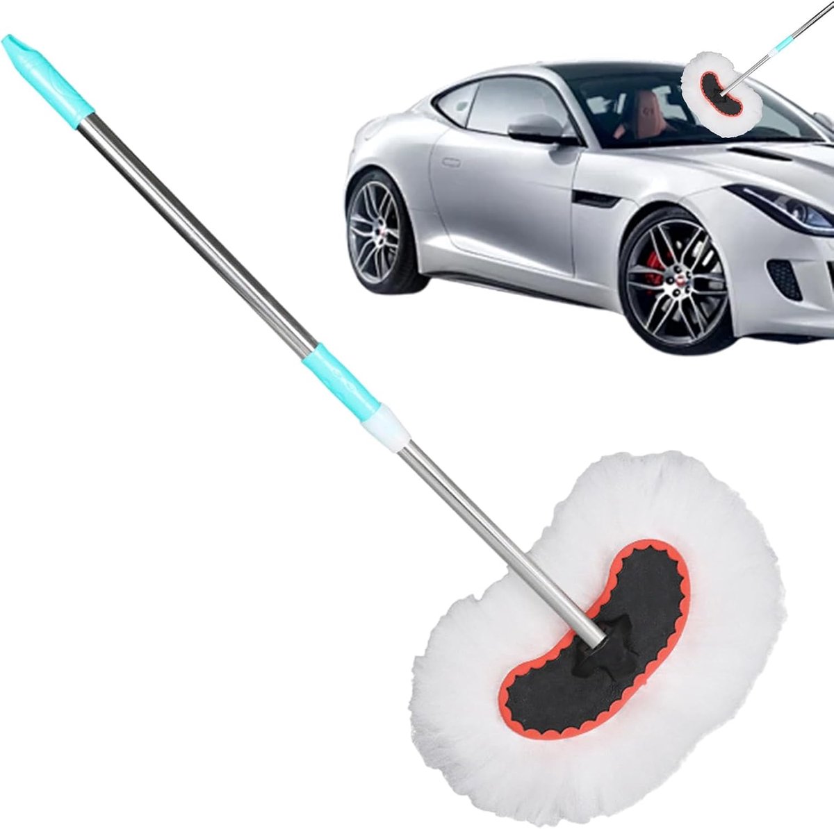 Autowasbezem - Auto poetsen - Voertuig reinigen - Verfvriendelijke randen - 95 cm - Grijs