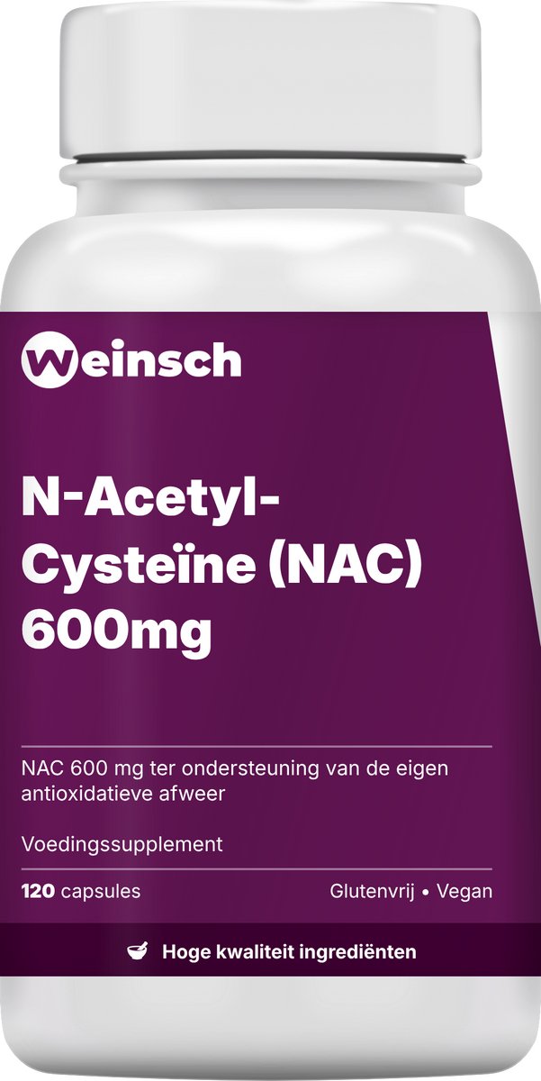 Weinsch N-Acetyl-Cysteïne (NAC) 600mg | 808mg | 120 capsules