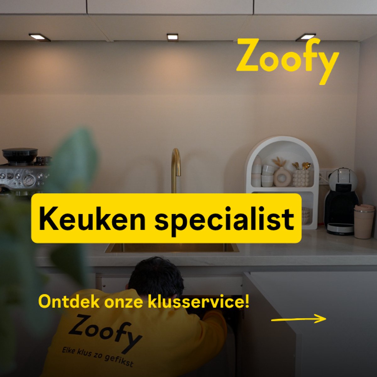 Keuken specialist-staffel - Door Zoofy in samenwerking met Bol - Installatie-afspraak gepland binnen 1 werkdag