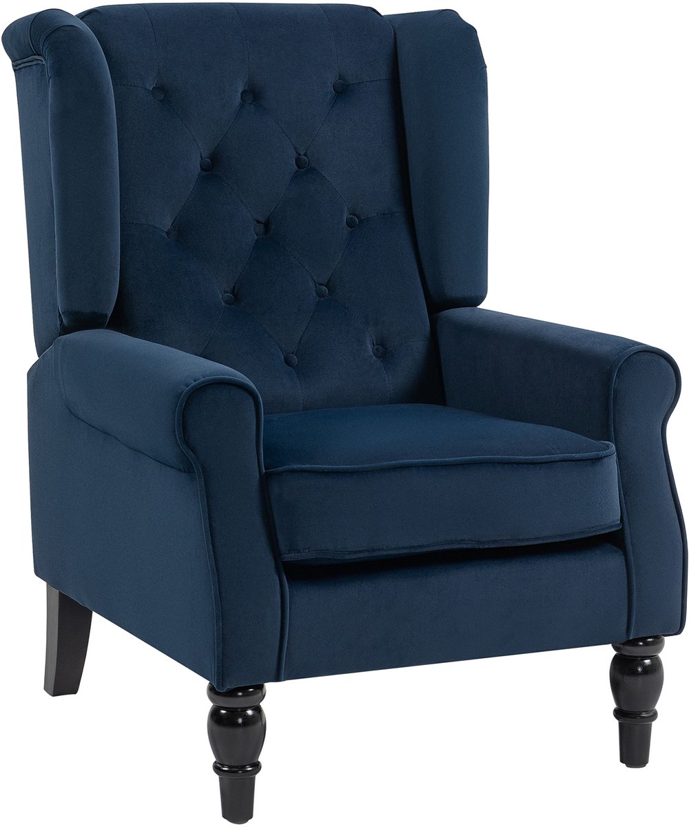 HOMCOM - Fauteuil - Polyester - 74x86x102cm - Blauw