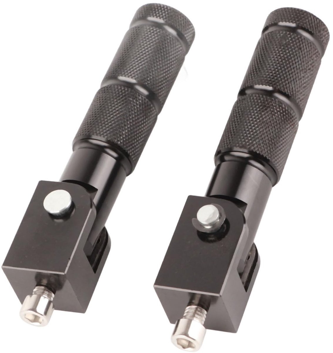 Dailygoods- Voetpedaal Inklapbaar 90 Graden - Aluminium - Ronde Klappedalen - Universele 8 mm Pedalen - Lichtgewicht - Professioneel Ontwerp - Voetensteun