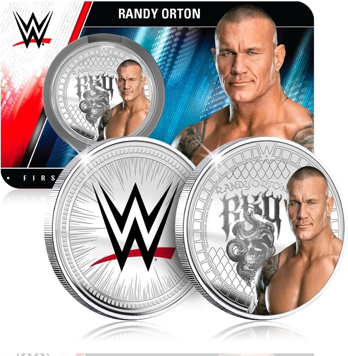 Dailygoods- Verzamelmunt 32 mm - Randy Orton - Gelimiteerde Oplage - WWE - Voor Fans/Verzamelaars - Hommage aan de Legende - Verzamelobject