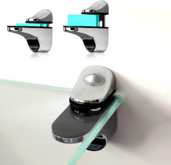 Verstelbare Glazen Planksteun van Zinklegering - Universele Klem voor Hout/Glas (5-22mm) met Montagekit en Stevige Bevestiging — afbeelding 2