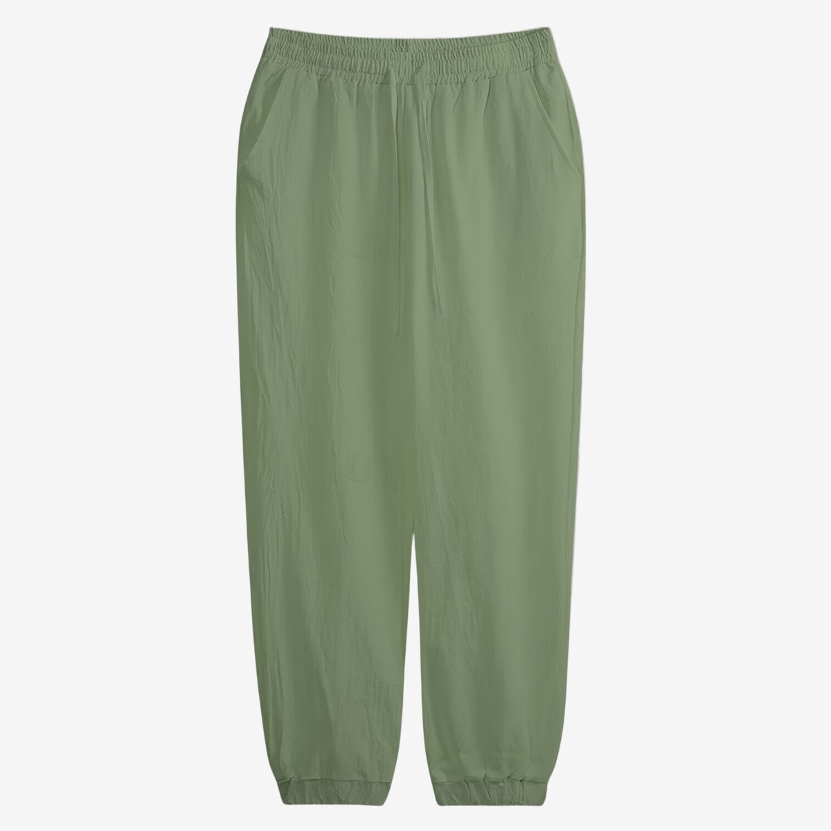 Currero Linnen Broek Heren Zomerbroek Volwassenen Lange Broek Pantalon Strandbroek Zomer Ibiza Stijl Legergroen