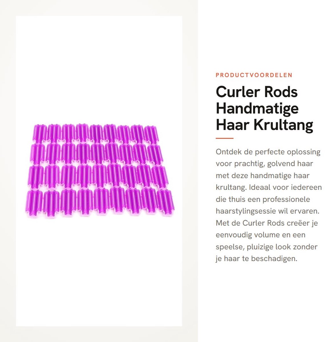 Dailygoods - Curler Rods - Handmatige Haar Krultang - Creëer Volumineus Haar - 36/45Pcs - Haar Styling Tool - Geschikt voor Thuisgebruik - Haar Clip