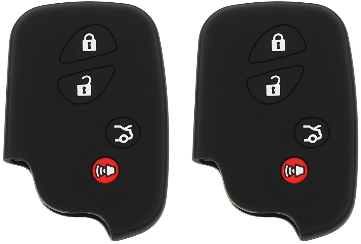 Dailygoods- Autosleutel Cover - 2 Stuks - Compatibel met Lexus RX350/GX460/RX450h/CT200h - Bescherming tegen Krassen/Stof - Antislip Grip - Eenvoudig te Installeren - Sleutelhoes
