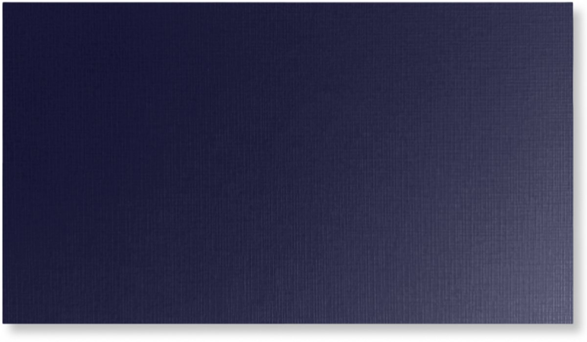Cards & Crafts 100 x Linnenkarton Donker Blauw - Vierkante Kaarten Karton - Linnenpapier - Cardstock 27x13,5cm - 250g/m²