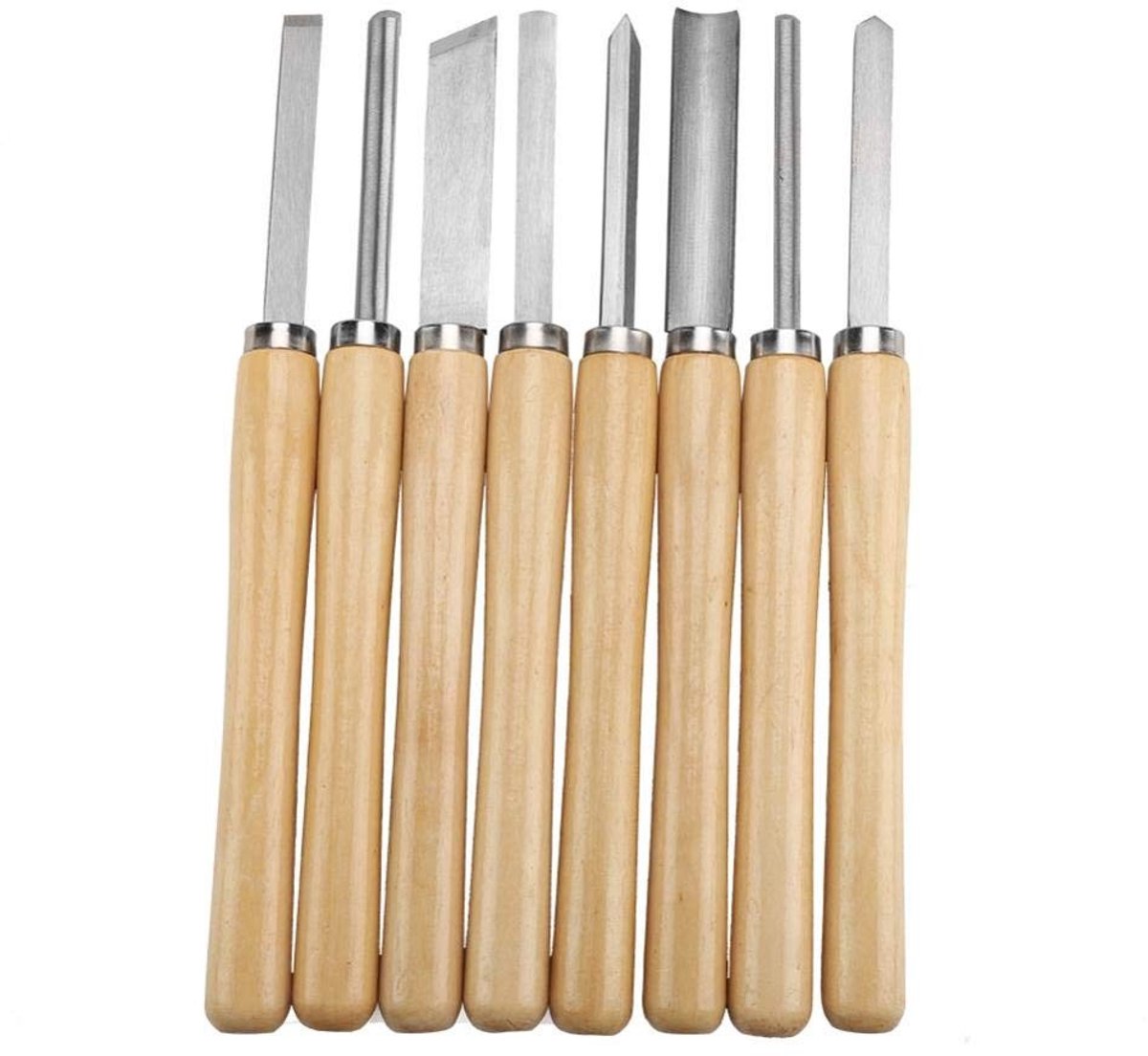 Dailygoods- Beitelset 8 Stuks - Houtsnij Gereedschap - Houtbewerking - Hoogwaardig Staal - Comfortabele Grip - Lichtgewicht en Draagbaar - Houtsnijgereedschap