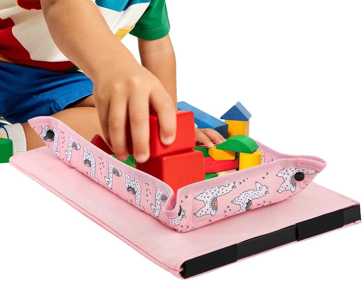 Vliegtuig Tafelbladhoes - Reis Organizer - Kinderen Reizen - Morsbestendige Barrière - 32x21 cm - Alpaca