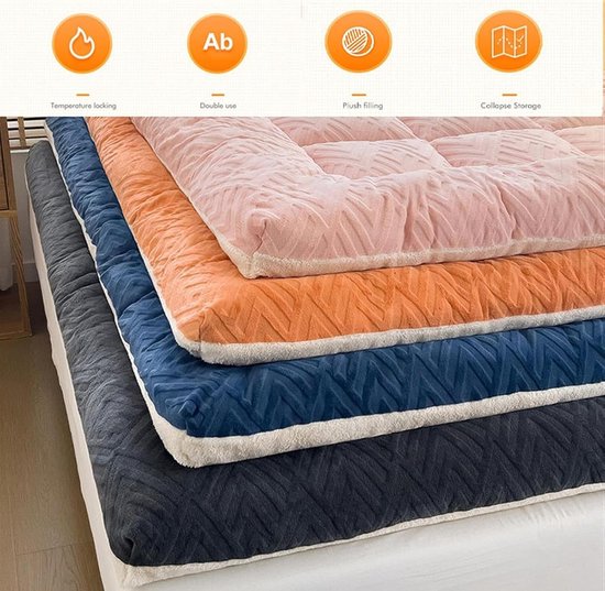 Futon Matras - Vloer Matras - Comfortabel Slapen - Gevuld Katoen - 100x200cm - B — afbeelding 5