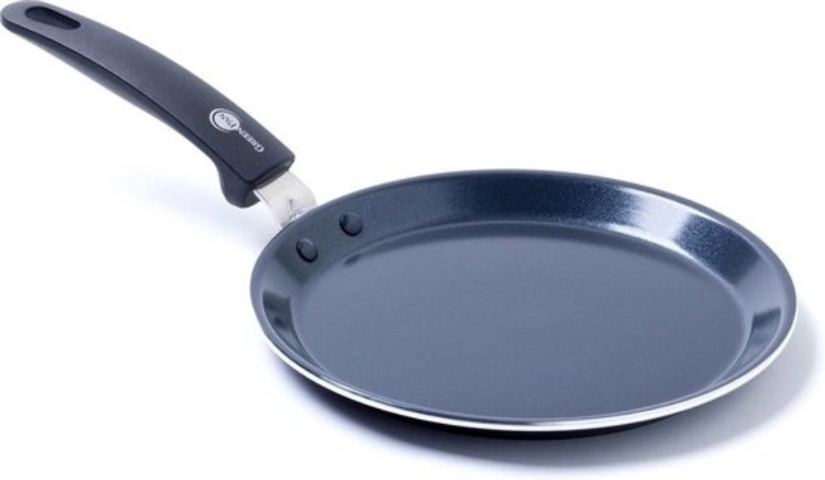 Bol.com GreenPan Essentials Pannenkoekenpan 24cm - PFAS-vrije antikleeflaag - Koekenpan inductie - Keramische koekenpan - Ovenbe... aanbieding