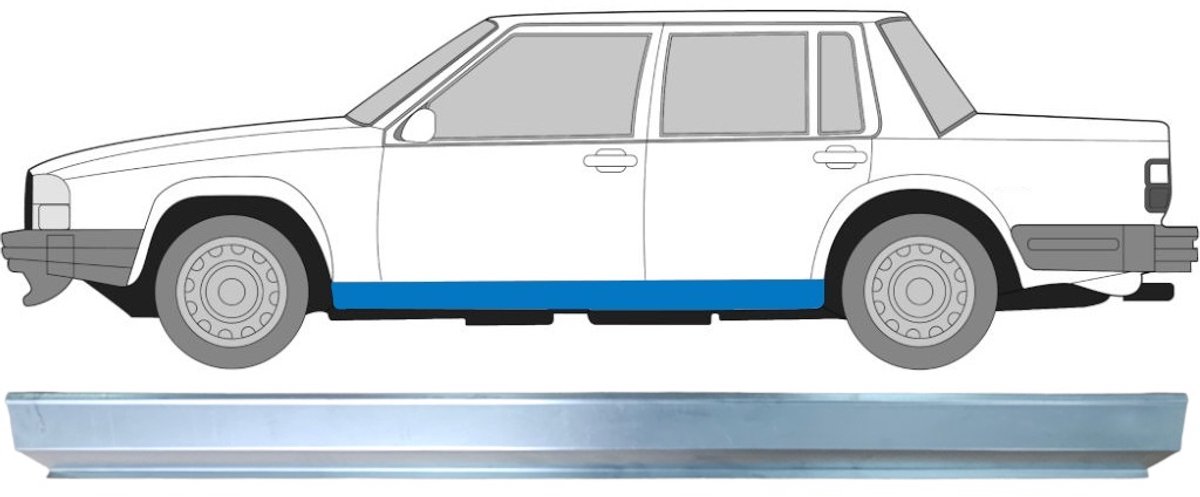 Reparatie dorpel voor Volvo 740 760 1982-1992 / Links