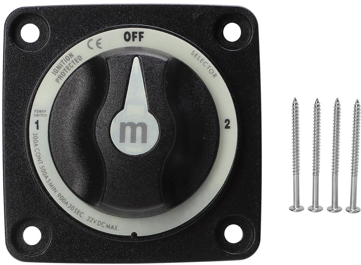 Dailygoods - Batterij Selector Schakelaar - Heavy Duty 300A - 3 Positie - Voor RV en Marine Boot - Robuust en Betrouwbaar - Voor 32V DC systemen