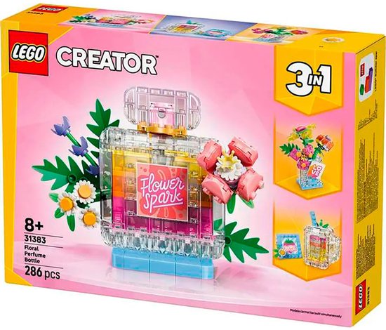 LEGO Creator 3in1 Parfumfles met Bloemen Speelgoed voor Kinderen en Kinderkamer Decoratie 31383