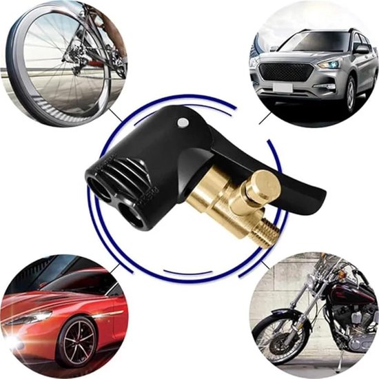 Auto Ventiel Adapter - Autopomp - Ventiel verlengstuk - Geschikt voor campers, auto's, fietsen, aanhangers en transportvoertuigen - 16 cm - Zwart — afbeelding 3