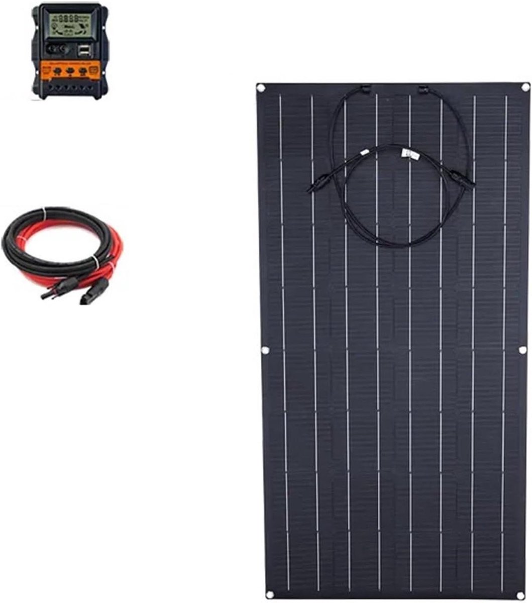 Zonnepaneel Kit - Draagbaar Paneel - Accu Laden - Flexibel Monokristallijn - 300W - Zwart
