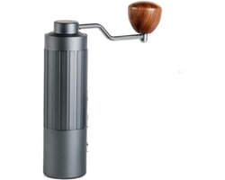 Handmatige Koffiemolen - Koffiebonenmolen Draagbaar - Verse Koffie Maken - Roestvrijstalen Braam - 17x5CM - Grijs