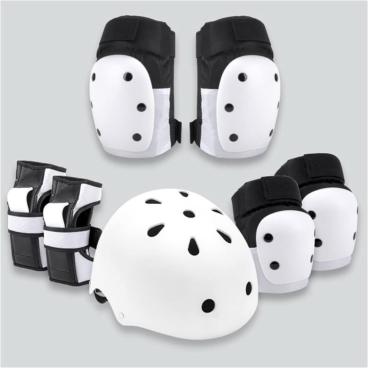 Fietshelm Beschermset - Valbescherming Set - Buiten Sporten - Impactbestendig Materiaal - XL 80-100kg - Zwart