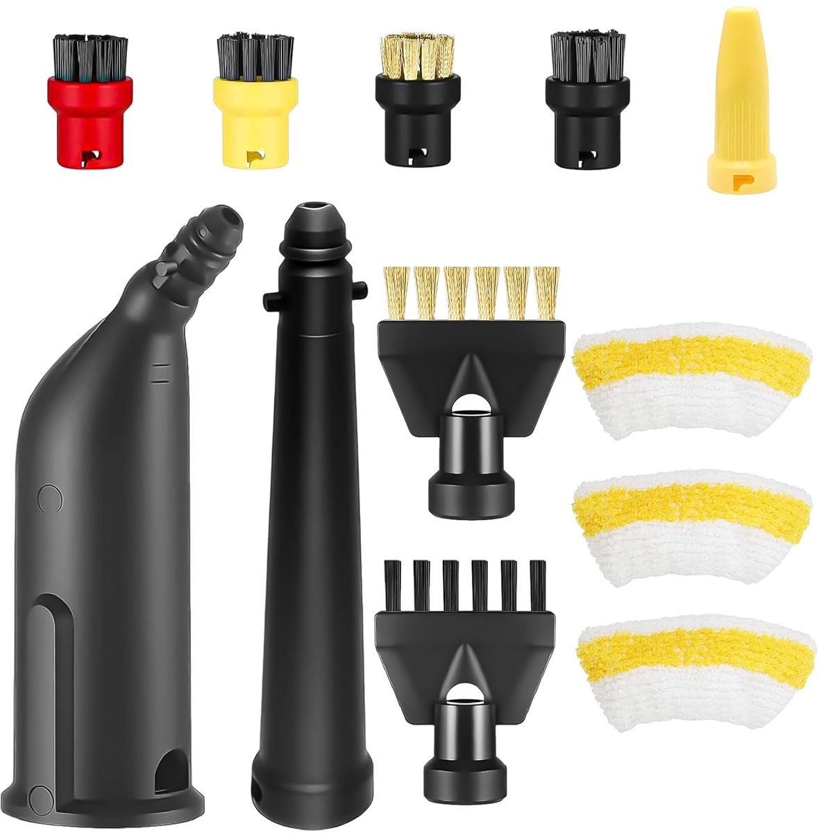 Dailygoods - 12-Delige Reserveonderdelen voor Handmondstukken - Accessoires voor Stoomreiniger