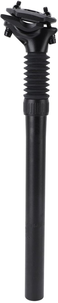 Dailygoods- Verende Zadelpen 30,0 mm x 350 mm - Lichtgewicht Aluminium - Schokabsorberend - Trillingsdemping - Dubbel Spijkerslot - Geschikt voor Mountainbikes/Racefietsen
