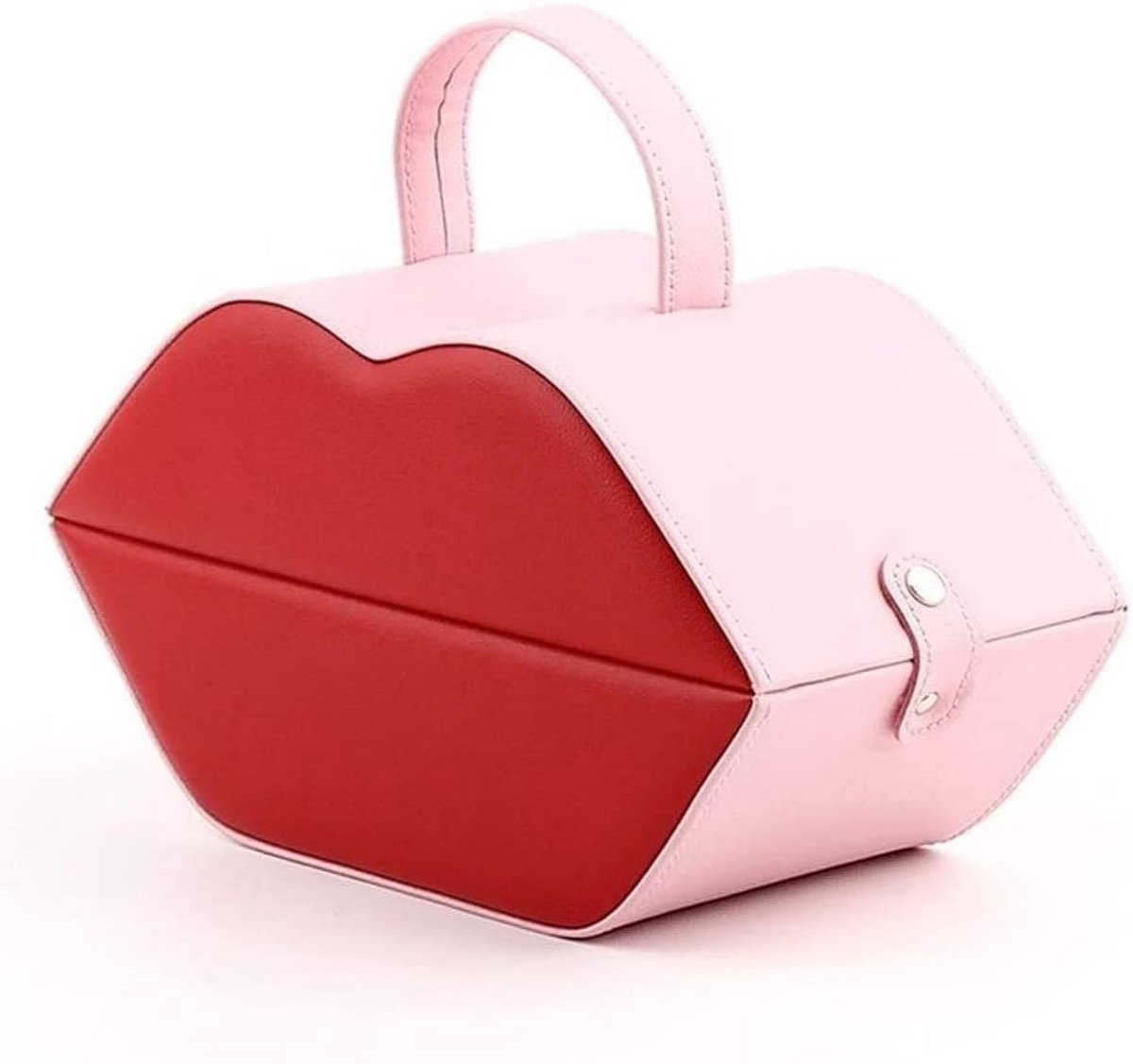 Sieradenkistje - Opbergtas - Reizen - Spiegel - 13x13x11cm - Roze