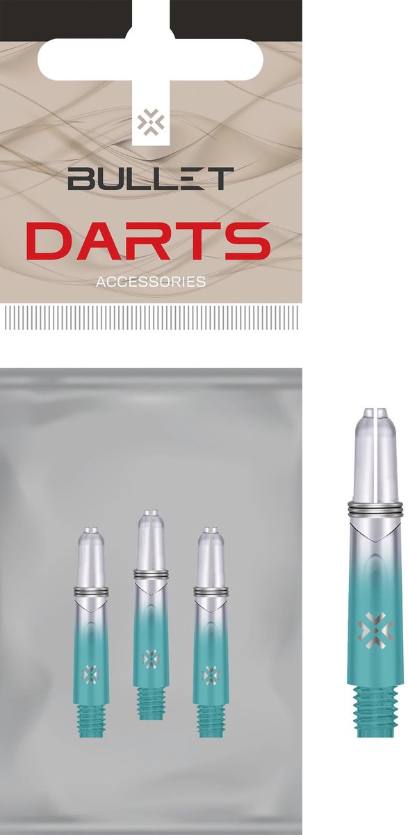 BULLET SHAFTS 28MM BLUE / TT van Bullet — afbeelding 2