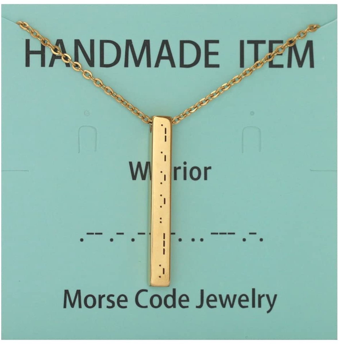 Dailygoods- Bar Ketting Gepersonaliseerd - Roestvrij Staal - Sieraden voor Vrouwen - Morsecode Ontwerp - Lange Afstand Vriendschap - 44 cm Kettinglengte - Sieraad