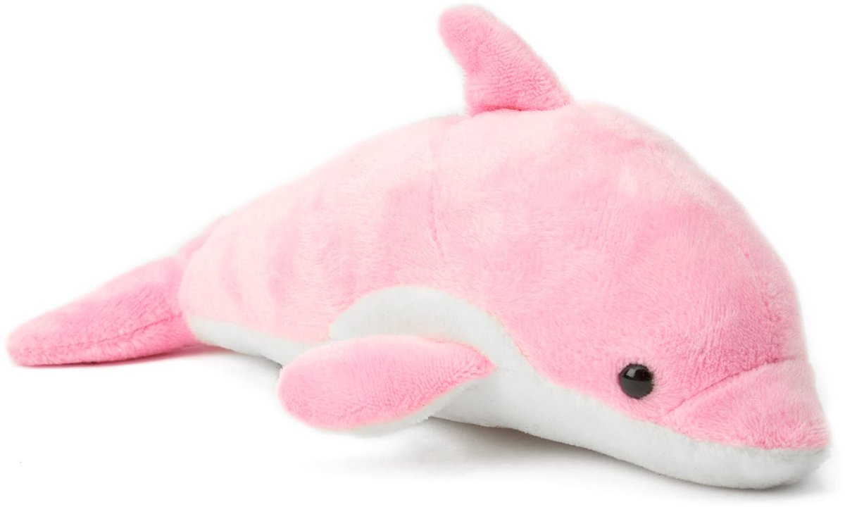 Dailygoods- Knuffeldier Roze Dolfijn - Zacht Speelgoed - Knuffelig Speelgezelschap - Fantasiespel - Veilig voor Kinderen - 12-15 cm - Pluchen Speelgoed