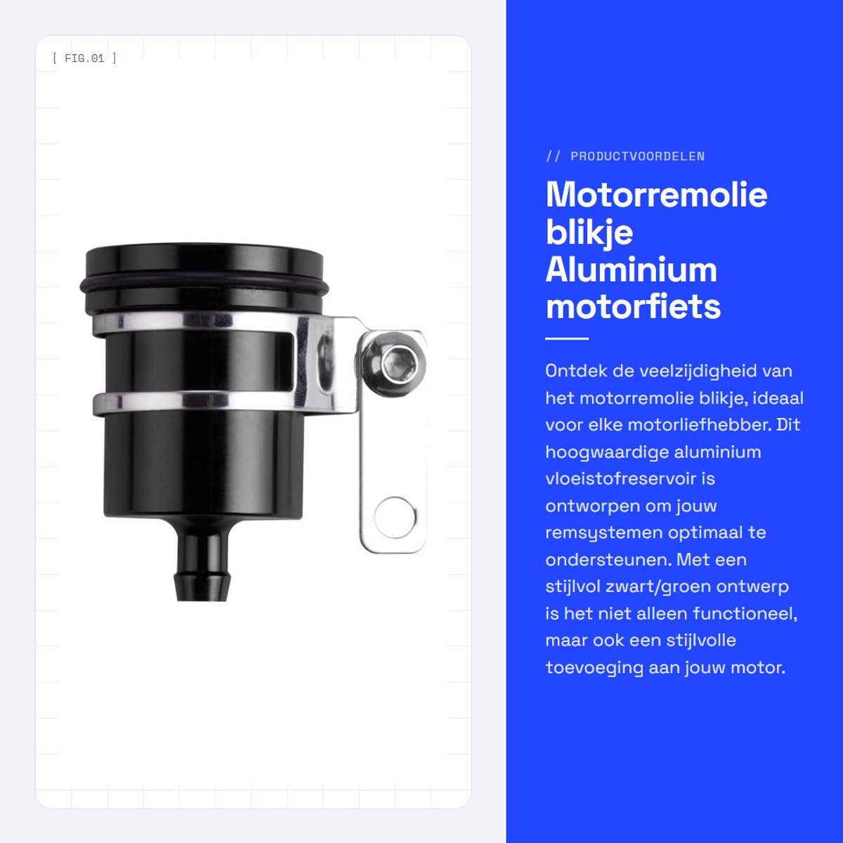 Dailygoods- Motorremolie Blikje met Beugel - Aluminium Motorfiets Remolie Kan - Vloeistofreservoir - Corrosiebestendig - Luchtdicht - Hoogwaardig Materiaal - Remreservoir