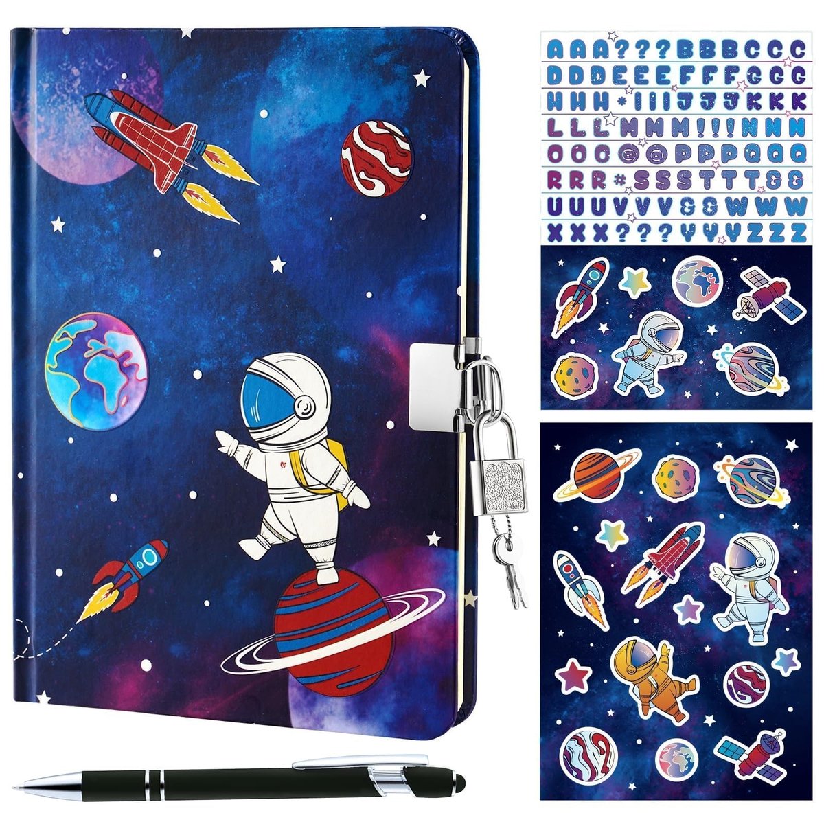 Dailygoods- Dagboek Kinderen met Slot - Notitieboek A5 - 80 Bladzijden - Ruimte voor Creatieve Ideeën - Verjaardag/Kerstmis Geschenken - Schrijf- en Tekentool