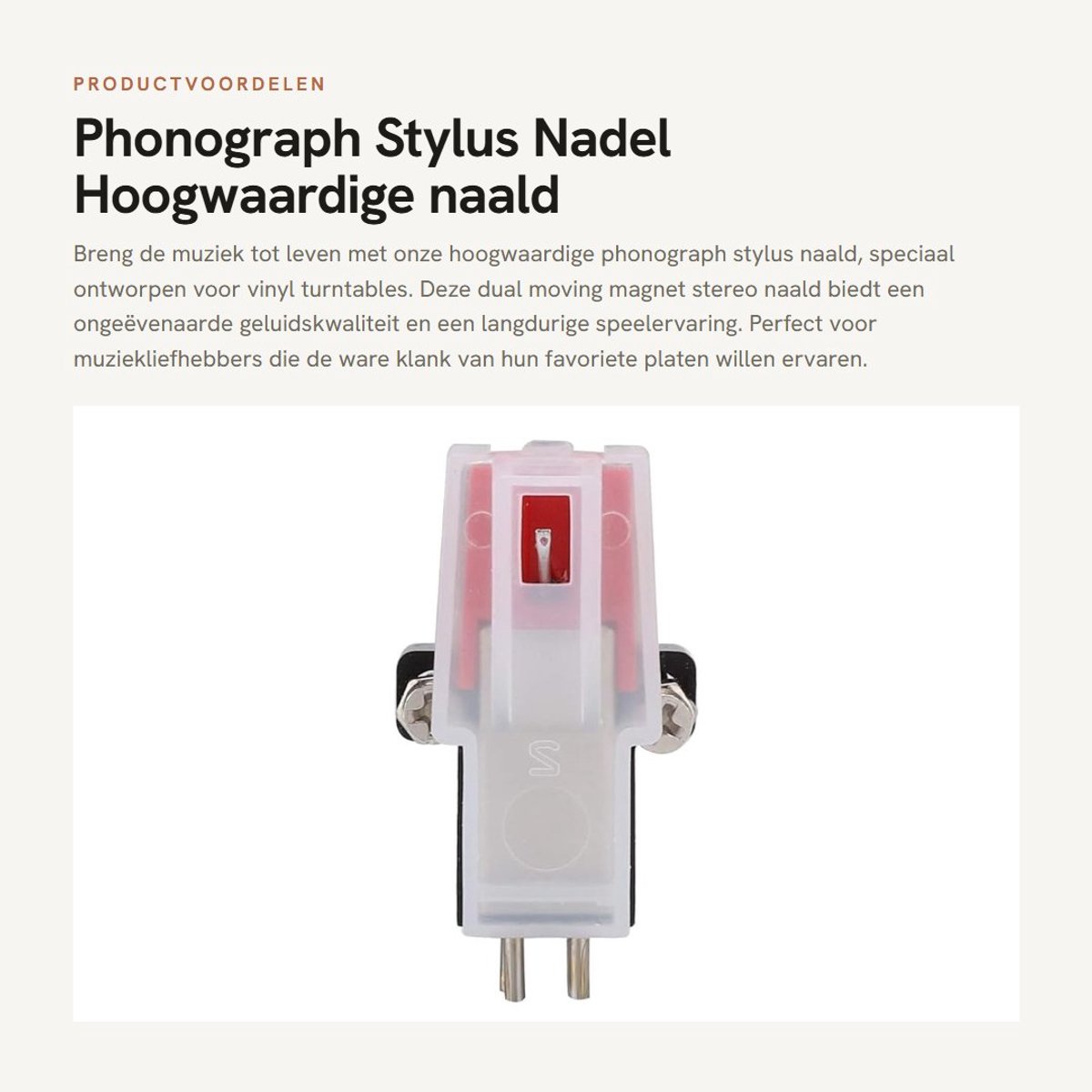 Dailygoods - Phonograph Stylus Nadel - Hoogwaardige naald voor Vinyl - Geschikt voor Turntables - Duurzaam en nauwkeurig - Verbeterde geluidskwaliteit...
