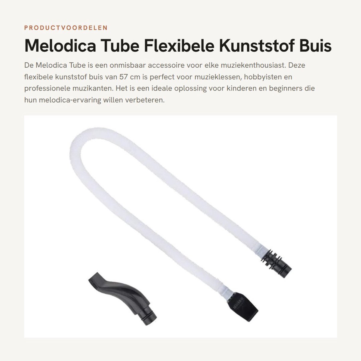 Dailygoods- Melodica Buizen - Flexibel 57cm - Duurzaam ABS - Vervangingsdeel - Lichtgewicht - Ideaal voor Beginners - Pianica